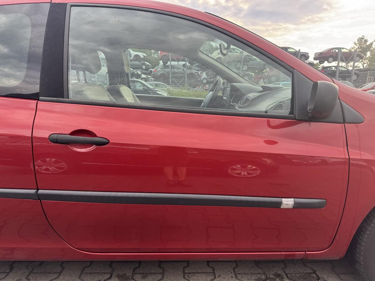 Renault Clio 3 original T&uuml;r vorn rechts TEB76 red of fire 3-T&uuml;rer Rohbau Bj.2005